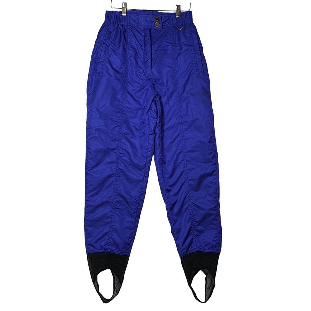 Vintage Nordica Womens 8 Purple Insulated Stirrup Ski Snow Pants High Rise Retro